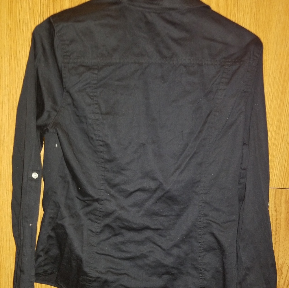 Womans medium black button down - Picture 2 of 4